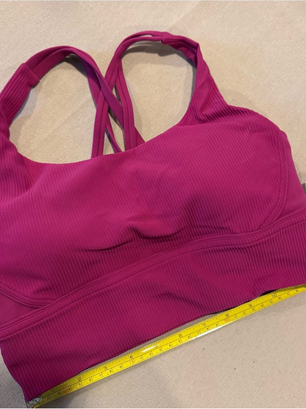 lululemon Ribbed NWT Magenta Double-Strap Sports Bra